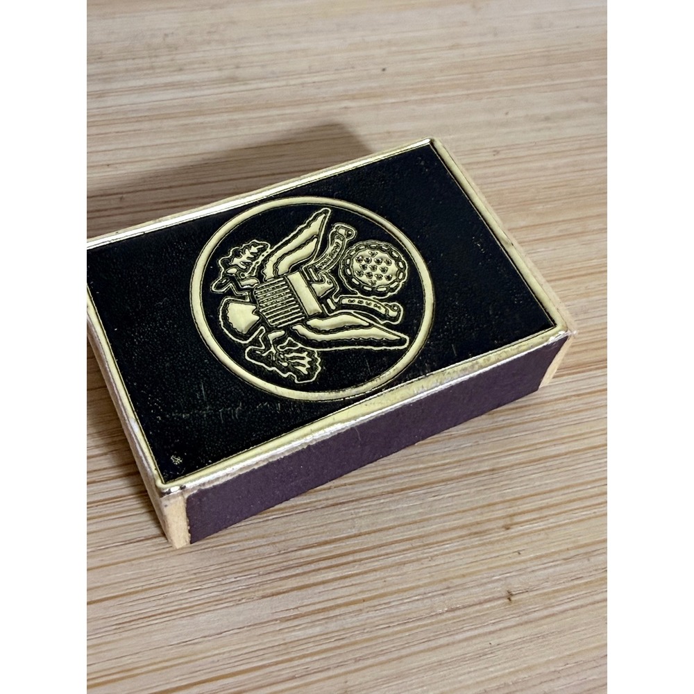 Rare Mid century Great Seal of the United States Matchbox with Purple Matches - Picture 2 of 6